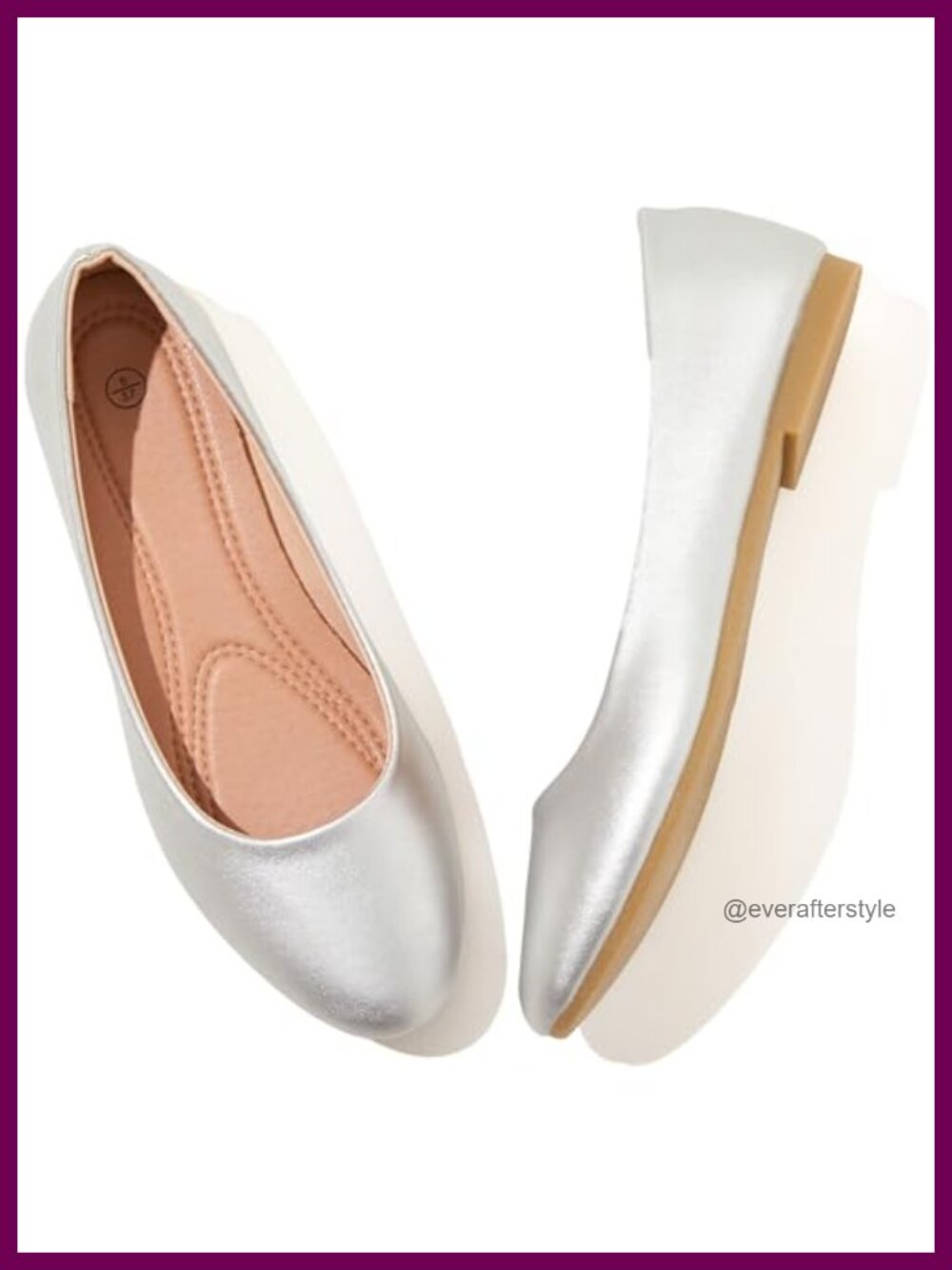 Women's Ballet Flats Round Toe Slip On Memory Foam Dress Shoes